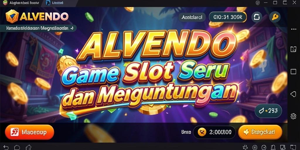 Tampilan gameplay menarik dari slot ALVENDO yang penuh warna.