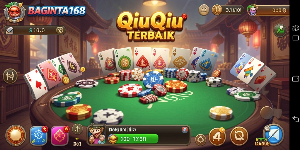 Screenshot gameplay BAGINTA168 menampilkan serunya permainan QiuQiu.