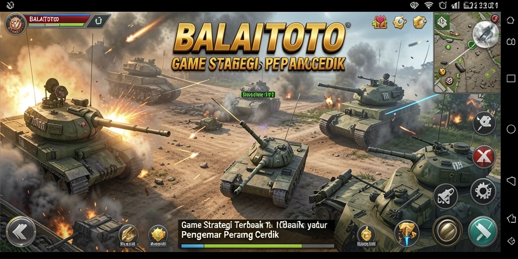 Screenshot BALAITOTO menampilkan aksi pertempuran strategi yang mendebarkan.