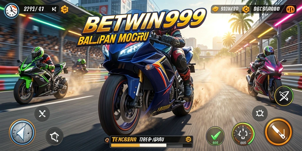 Tampilan menegangkan dari aksi balapan motor di BETWIN999.