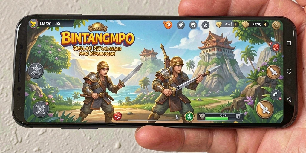 Screenshot gameplay BINTANGMPO menampilkan suasana simulasi yang hidup.