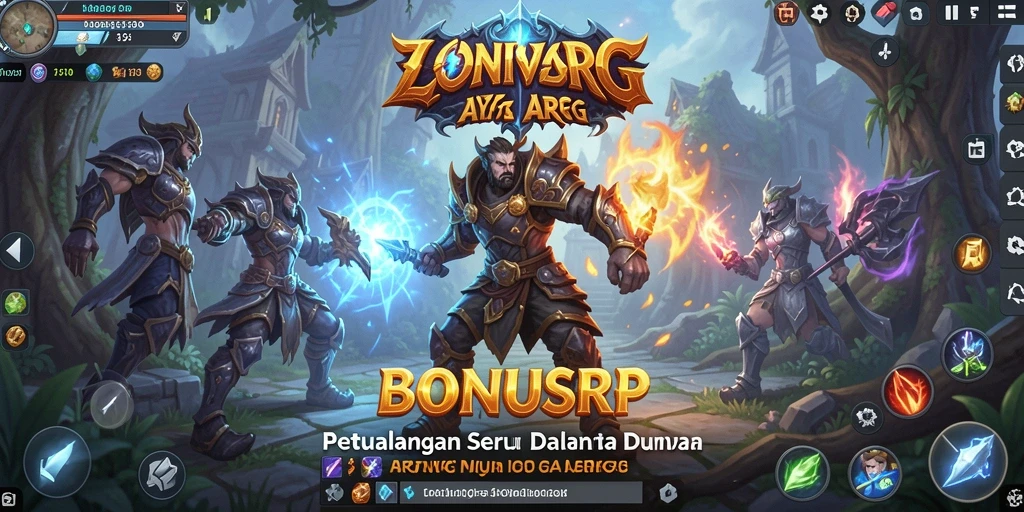 Tangkapan layar utama BONUSRP menunjukkan aksi pertempuran yang mendebarkan.