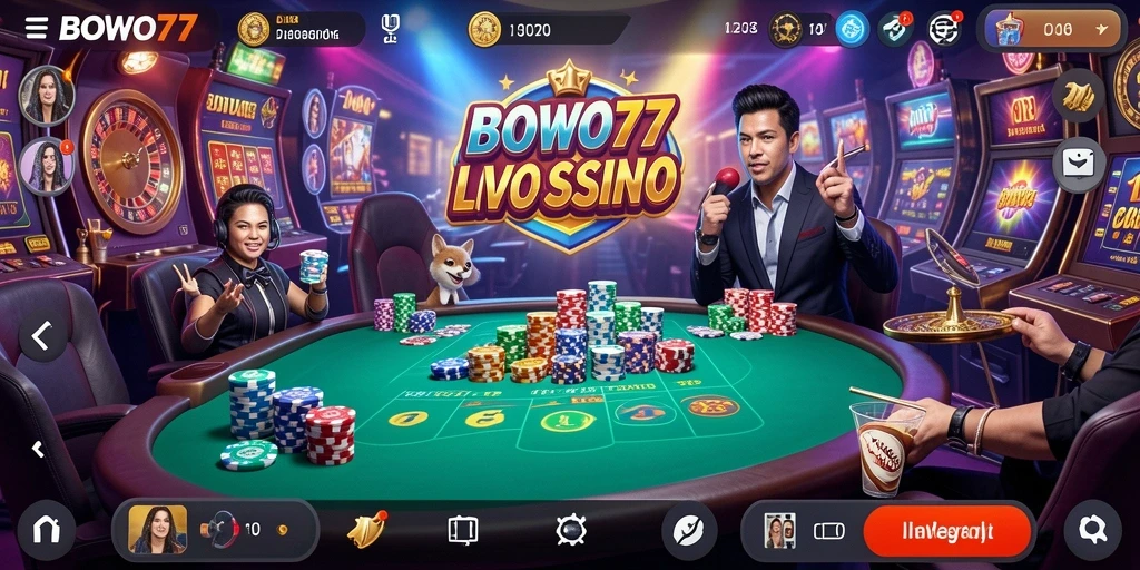 Tampilan gameplay Live Casino yang mengasyikkan di BOWO77.