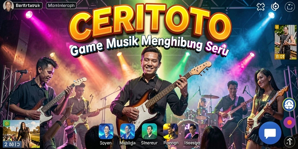 Gameplay CERITOTO yang seru dengan menampilkan berbagai tantangan musik.