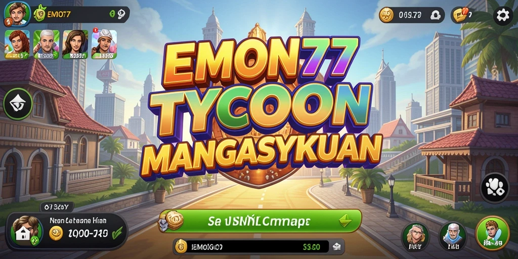 Screenshot menunjukan gameplay menarik dari EMON77 sebagai game Tycoon.