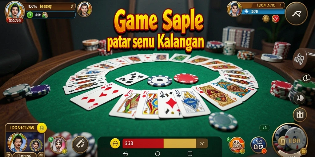Screenshot gameplay ID678 yang menunjukkan aksi seru Gaple.