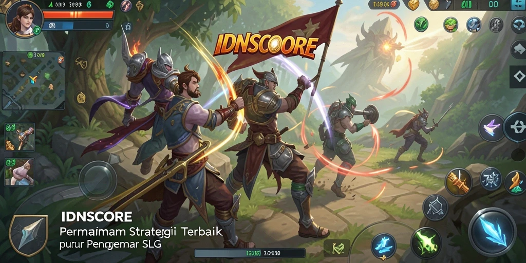 Screenshot menampilkan aksi strategis mendebarkan di IDNSCORE.