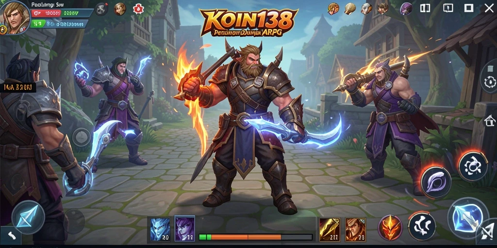 Screenshot gameplay KOIN138 menampilkan pertarungan seru dan grafis memukau.