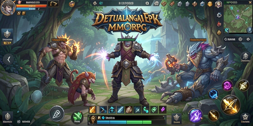 Tangkapan layar MPO555 menampilkan aksi seru dalam pertempuran MMORPG.