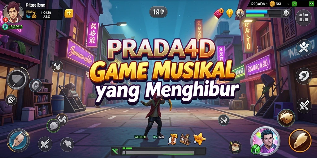 Tampilan gameplay PRADA4D yang menarik dengan berbagai pilihan lagu.