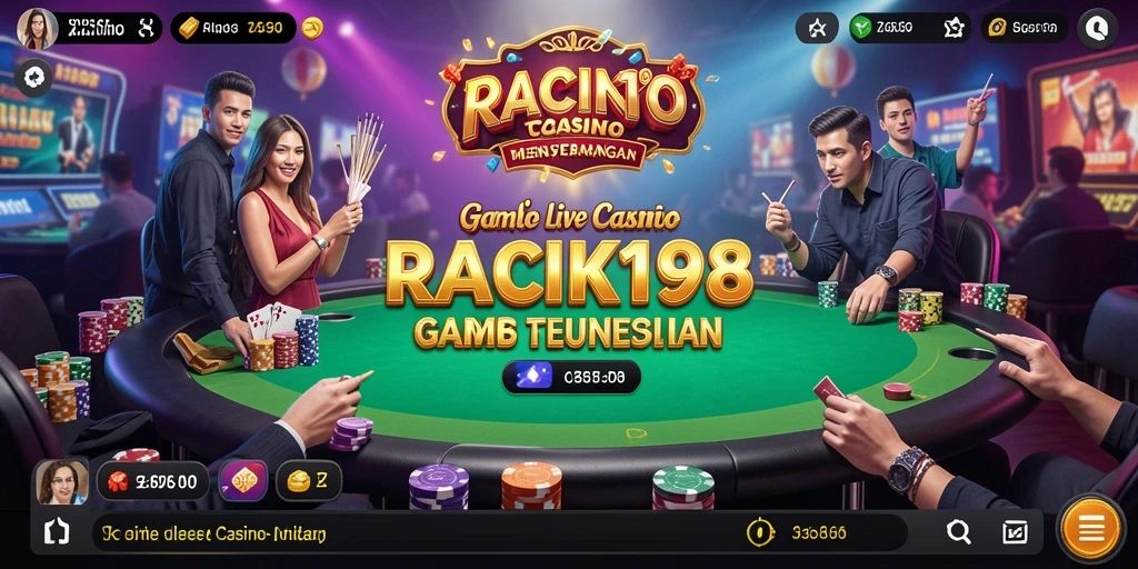 Tampilan gameplay Live Casino di RACIK198 yang menarik dan interaktif.