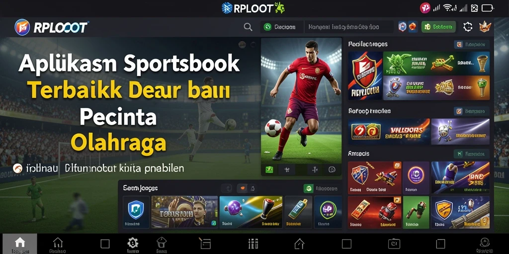 Screenshot menunjukkan gameplay taruhan olahraga di RPLOOT.