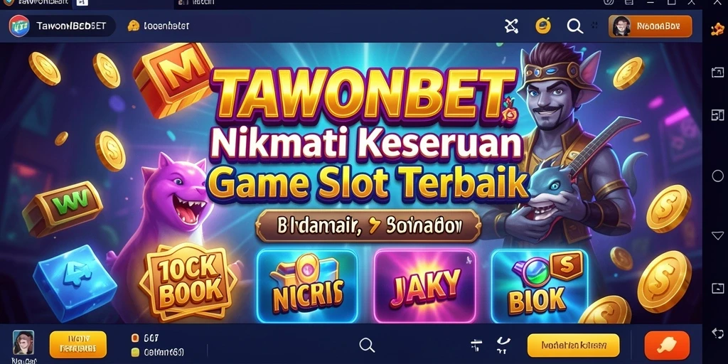 Tampilan gameplay menarik dari TAWONBET dengan tema Slot.
