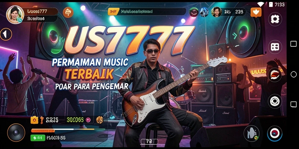 Tampilan gameplay UUS777 yang menampilkan keseruan bermain musik.