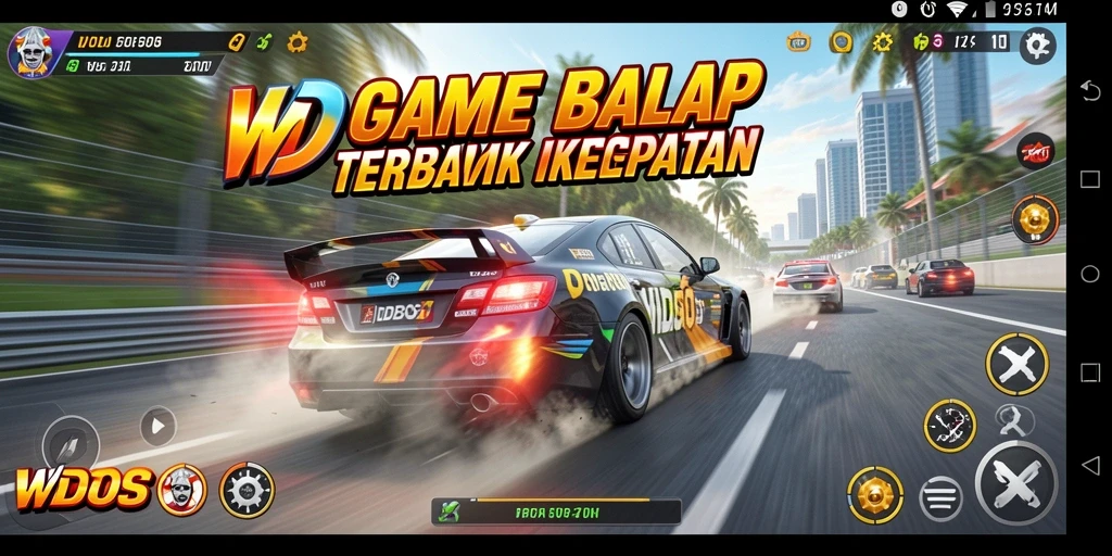 Tangkapan layar gameplay WDBOS menunjukkan aksi balapan yang mendebarkan dan grafis yang menakjubkan.